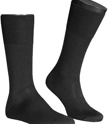 FALKE luxuriöse schwarze Socken aus Seide